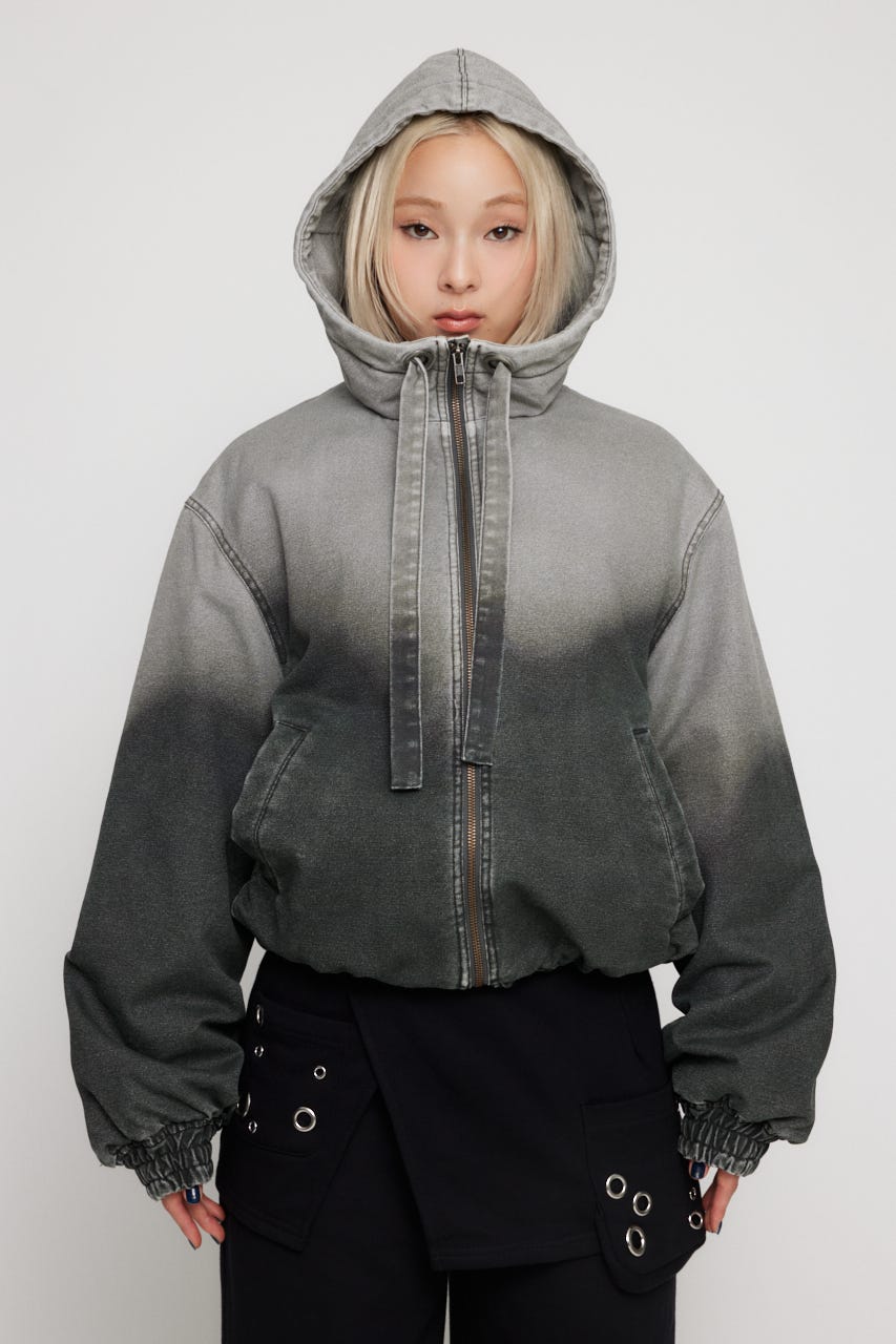 LAGUA GEM | GRADATION COTTON HOODIE ブルゾン (コート ) |SHEL'TTER