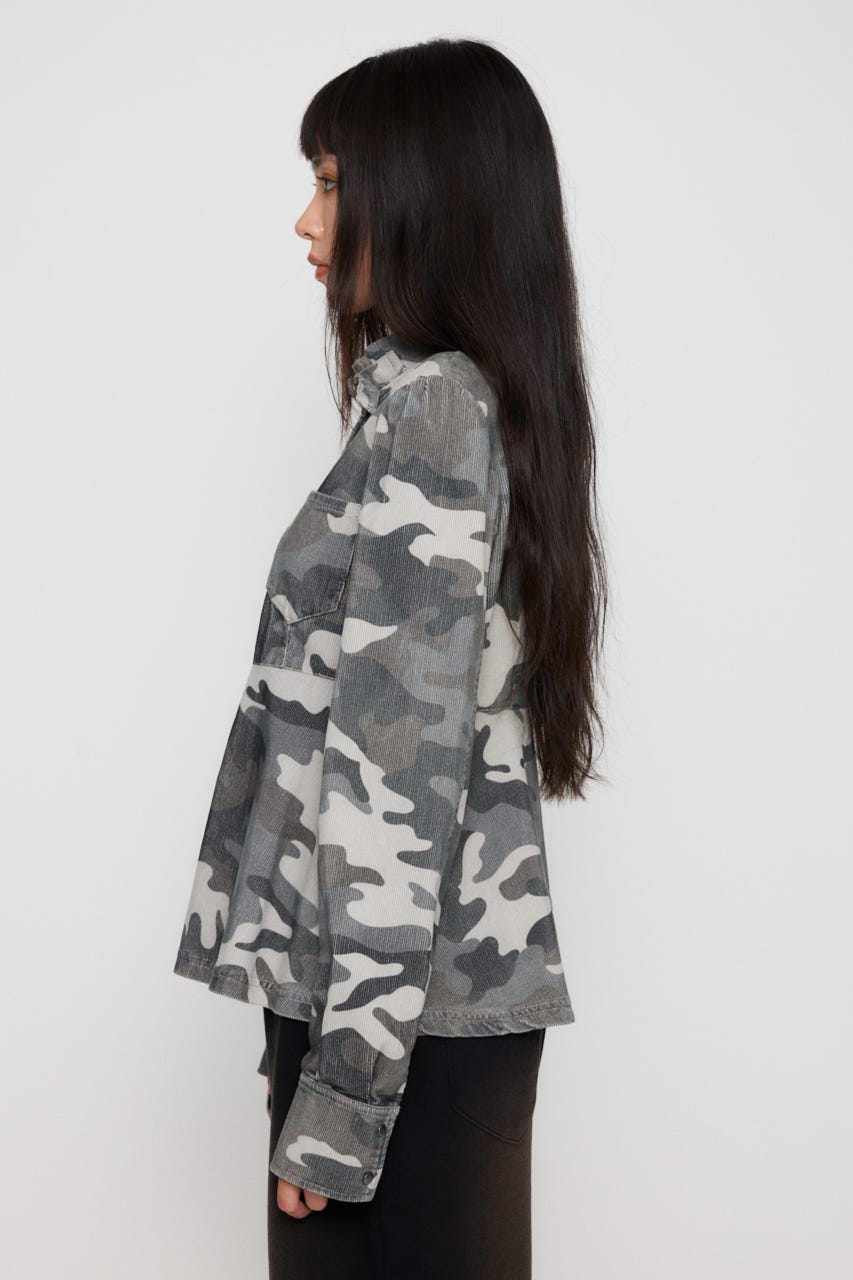 LAGUA GEM | PEPLUM CAMO トップス (シャツ・ブラウス ) |SHEL'TTER