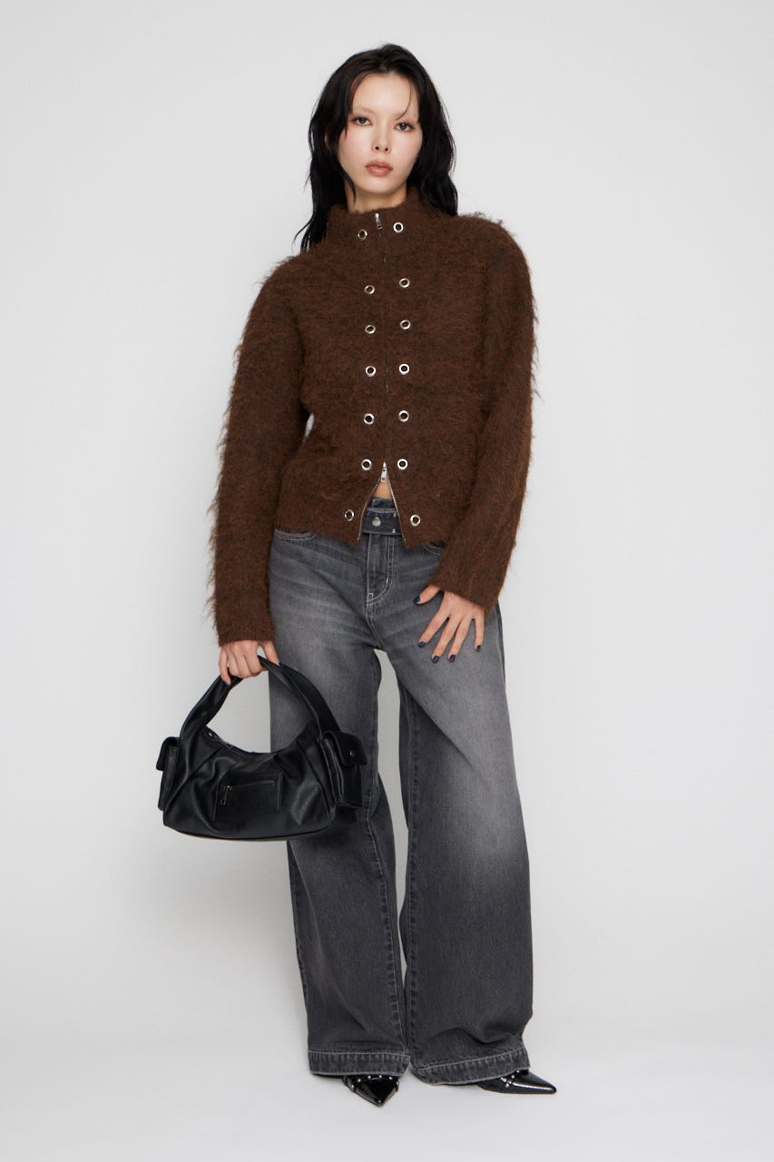 LAGUA GEM | ZIP SIDE EYELET ニット (ニット ) |SHEL'TTER WEBSTORE