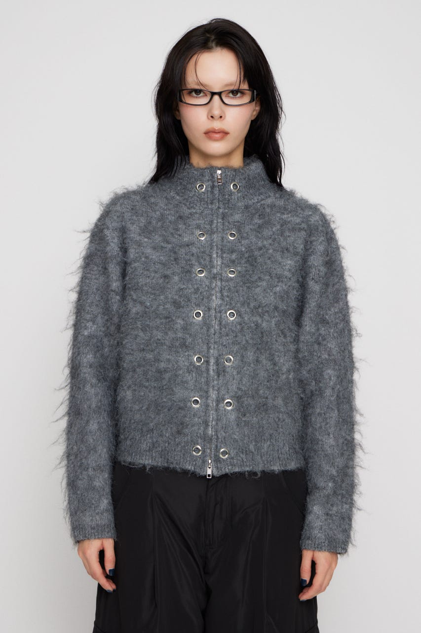 LAGUA GEM | ZIP SIDE EYELET ニット (ニット ) |SHEL'TTER WEBSTORE