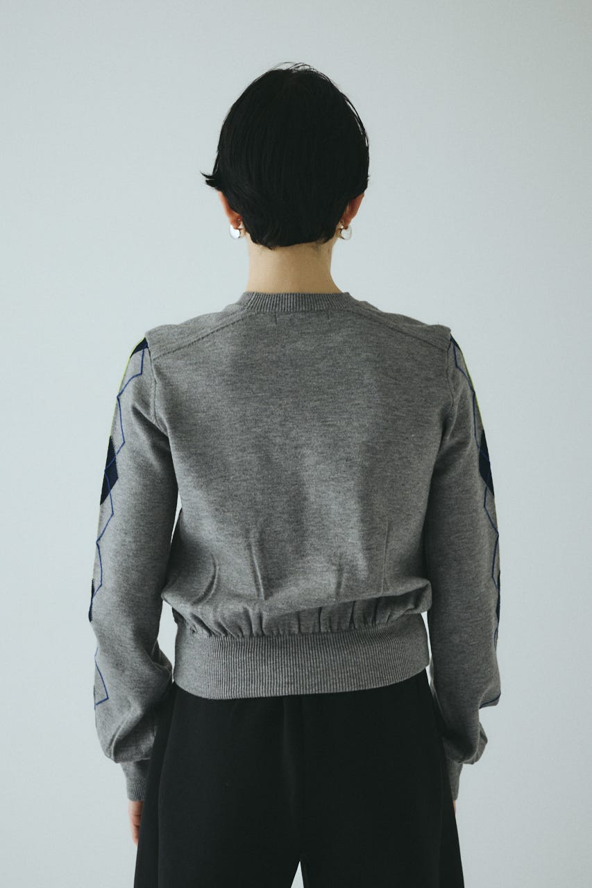 HeRIN.CYE | Neon argyle knit tops (ニット ) |SHEL'TTER WEBSTORE