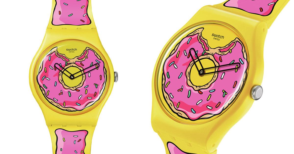 スウォッチ」×「ザ・シンプソンズ」 アニメに登場するあのドーナツが