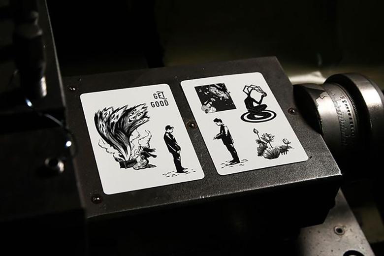 Echo x Smoke & Mirrors (White) Playing Cards by Lotusinhand Dan