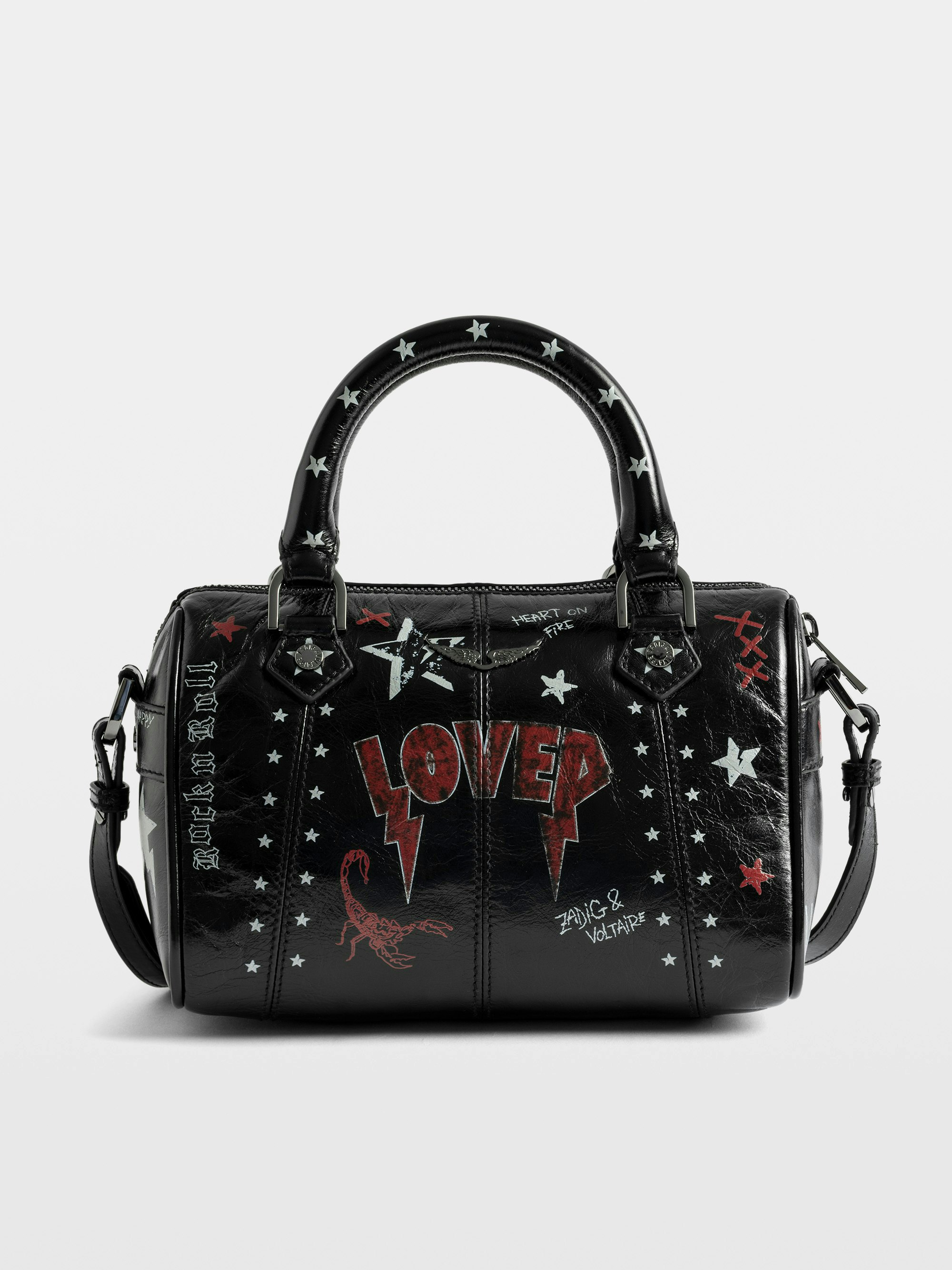 XS Sunny Vibe Punk Bag in Black Leather | Zadig&Voltaire