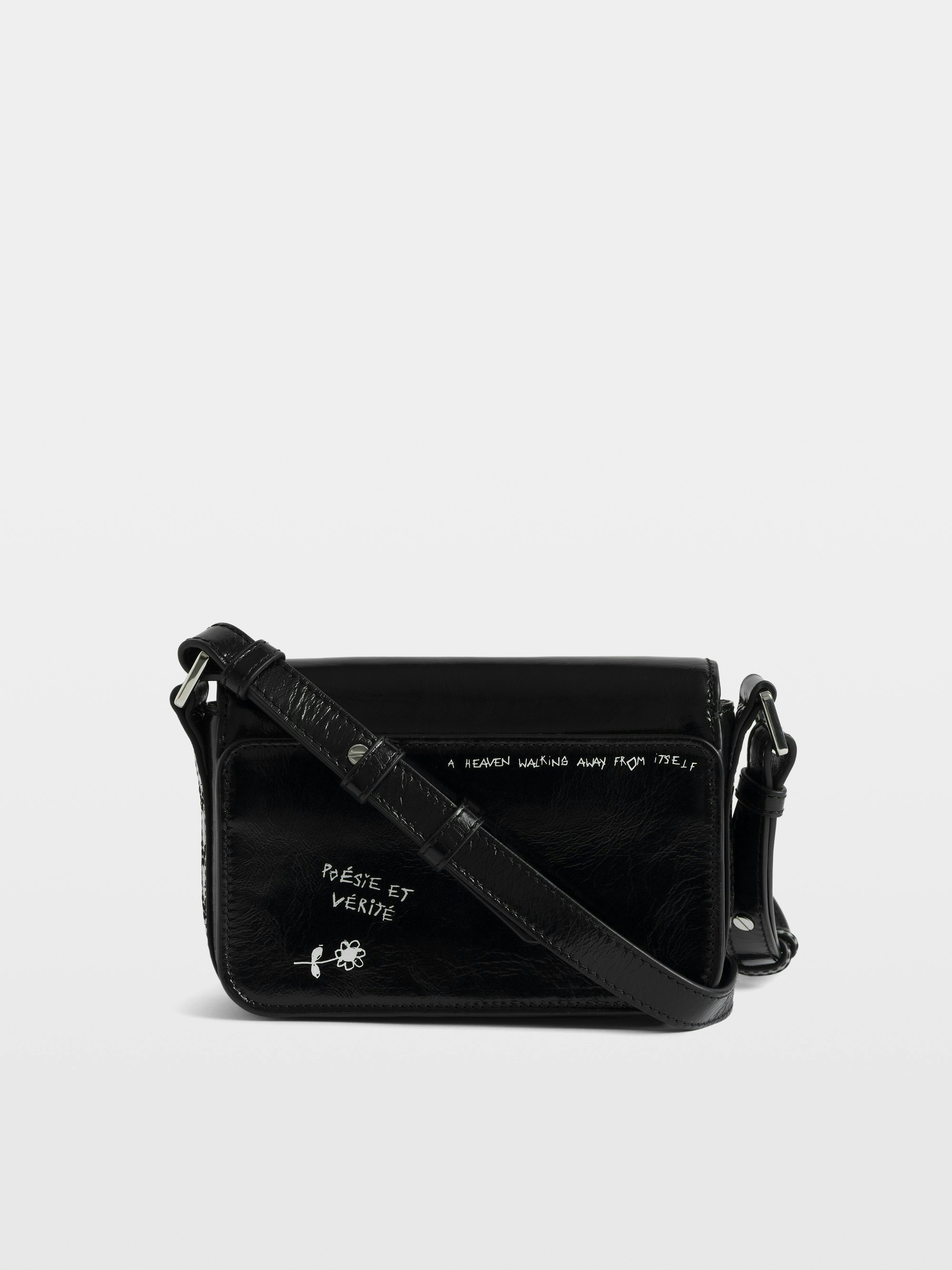 The Zazi Vintage Graffiti Leather Bag in Black | Zadig&Voltaire