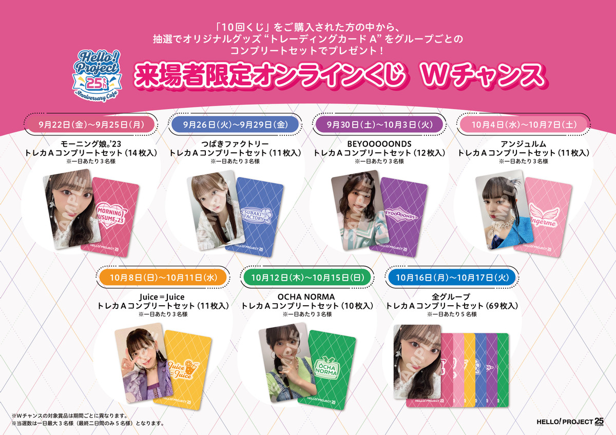 Hello! Project 25th Anniversary Cafe 来場者限定オンラインくじ