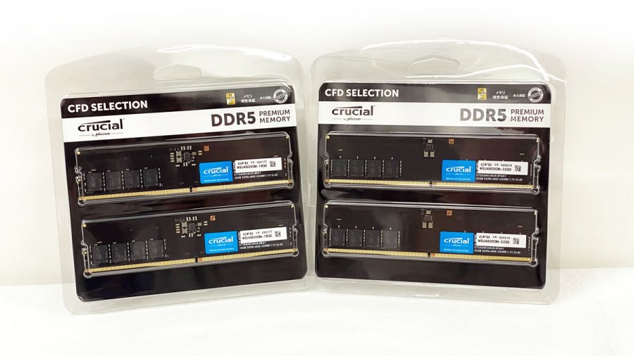 CFDからCrucialメモリ採用DDR5-4800定格デスクトップ向け「W5U4800CM