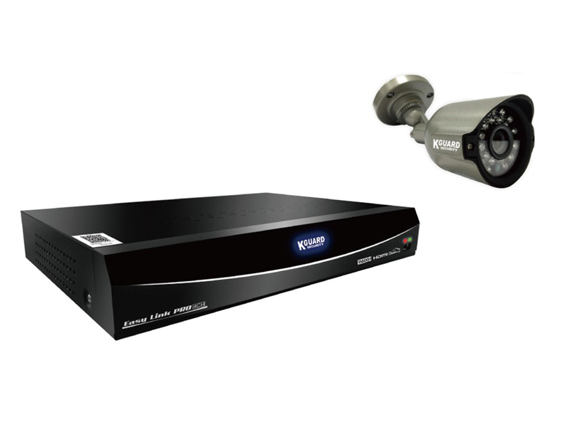KGUARD EL422-1CW Easy Link Pro 防犯用カメラ1台、レコーダーセット