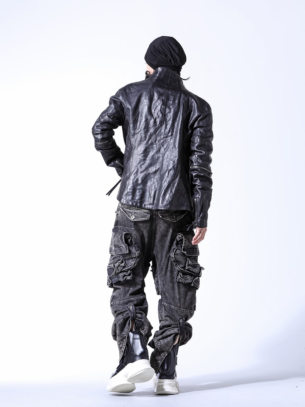 D.HYGEN & JULIUS 2024AW Aラインシルエット レザースタイリング