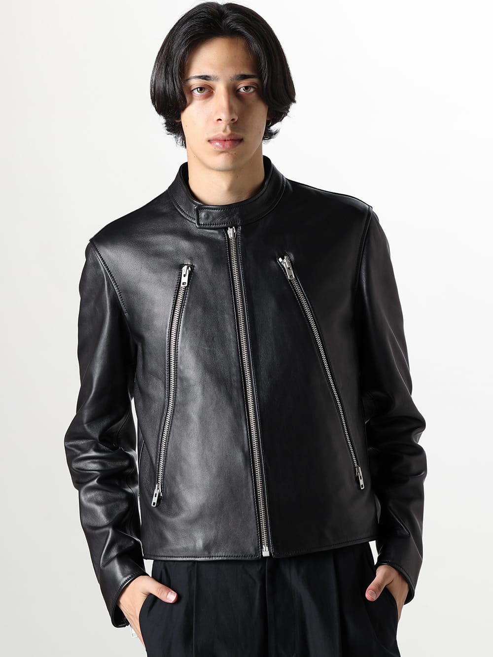 MAISON MARGIELA 八の字ライダースオールブラックスタイル -FASCINATE