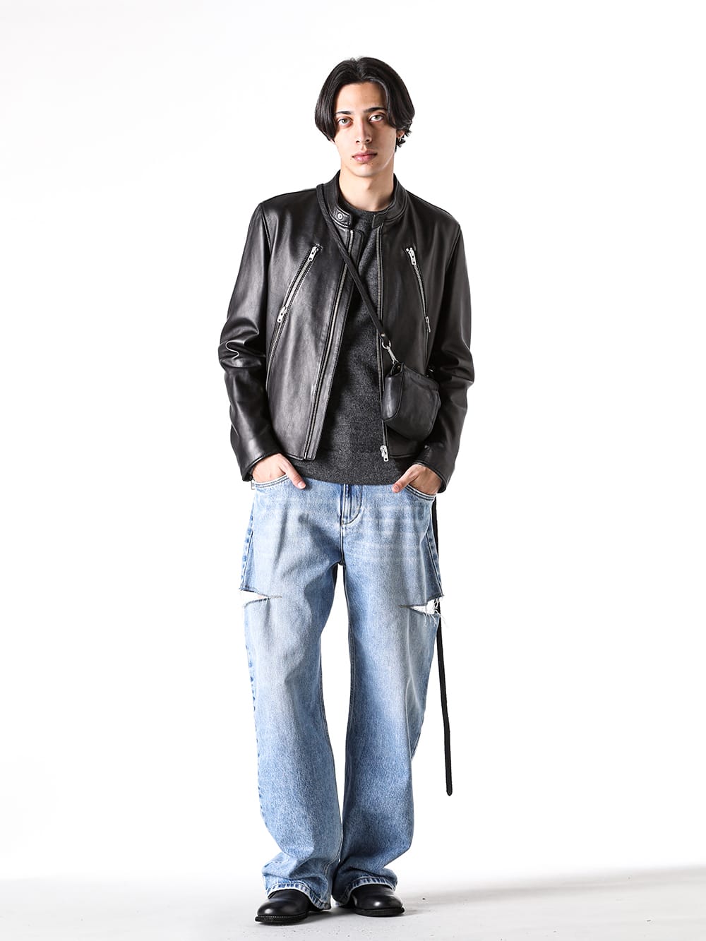 Maison Margiela 5ジップライダース デニムスタイル -FASCINATE