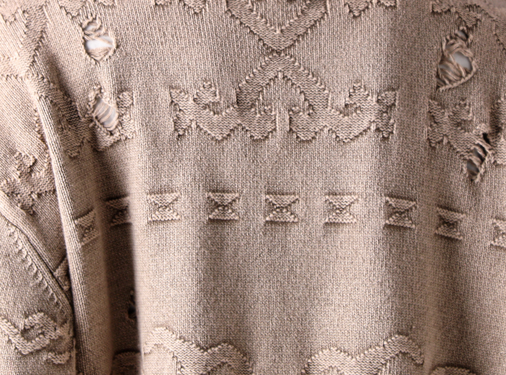 KAMIYA 25-26AW トライバルニット パッチワークパンツスタイル -FASCINATE