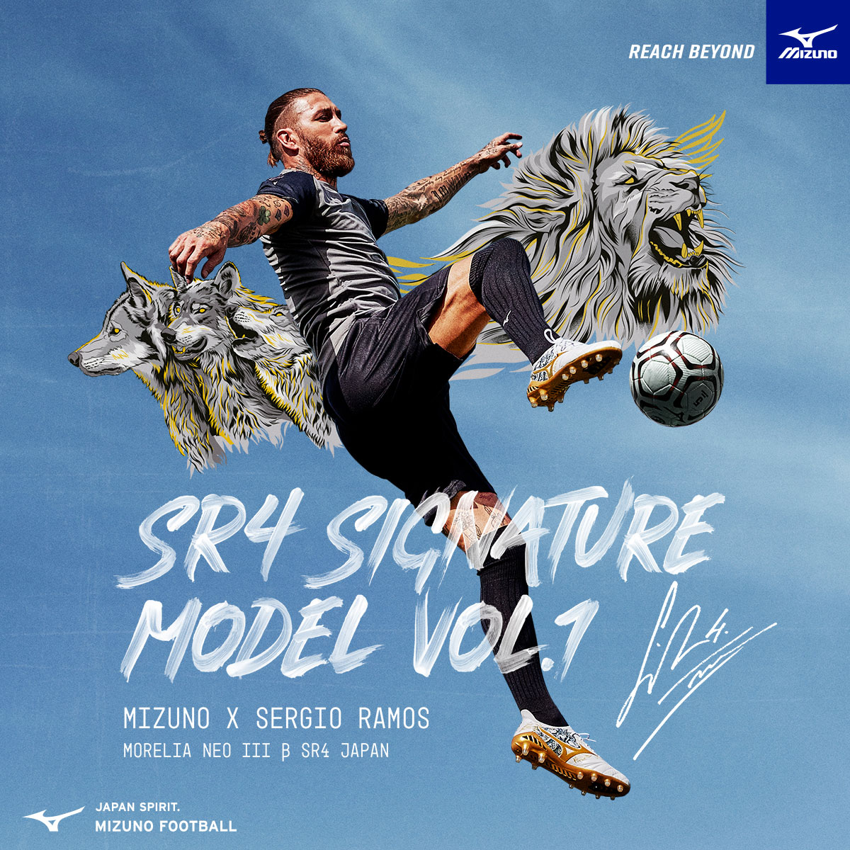 ミズノ×セルヒオ・ラモス MORELIA NEO 3 β SR4 JAPAN -サッカー