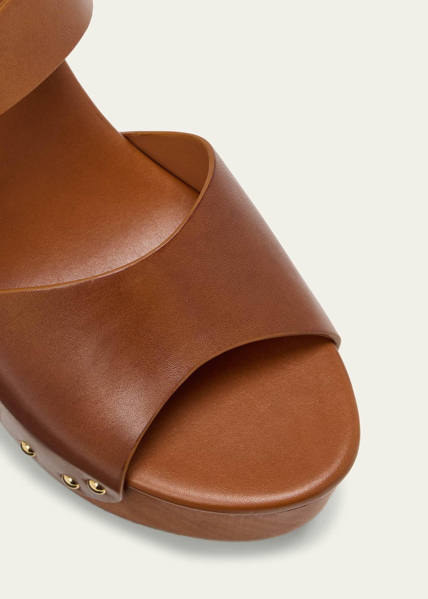 Chloe Jeannette Leather Clog Platform Sandals - Bergdorf Goodman