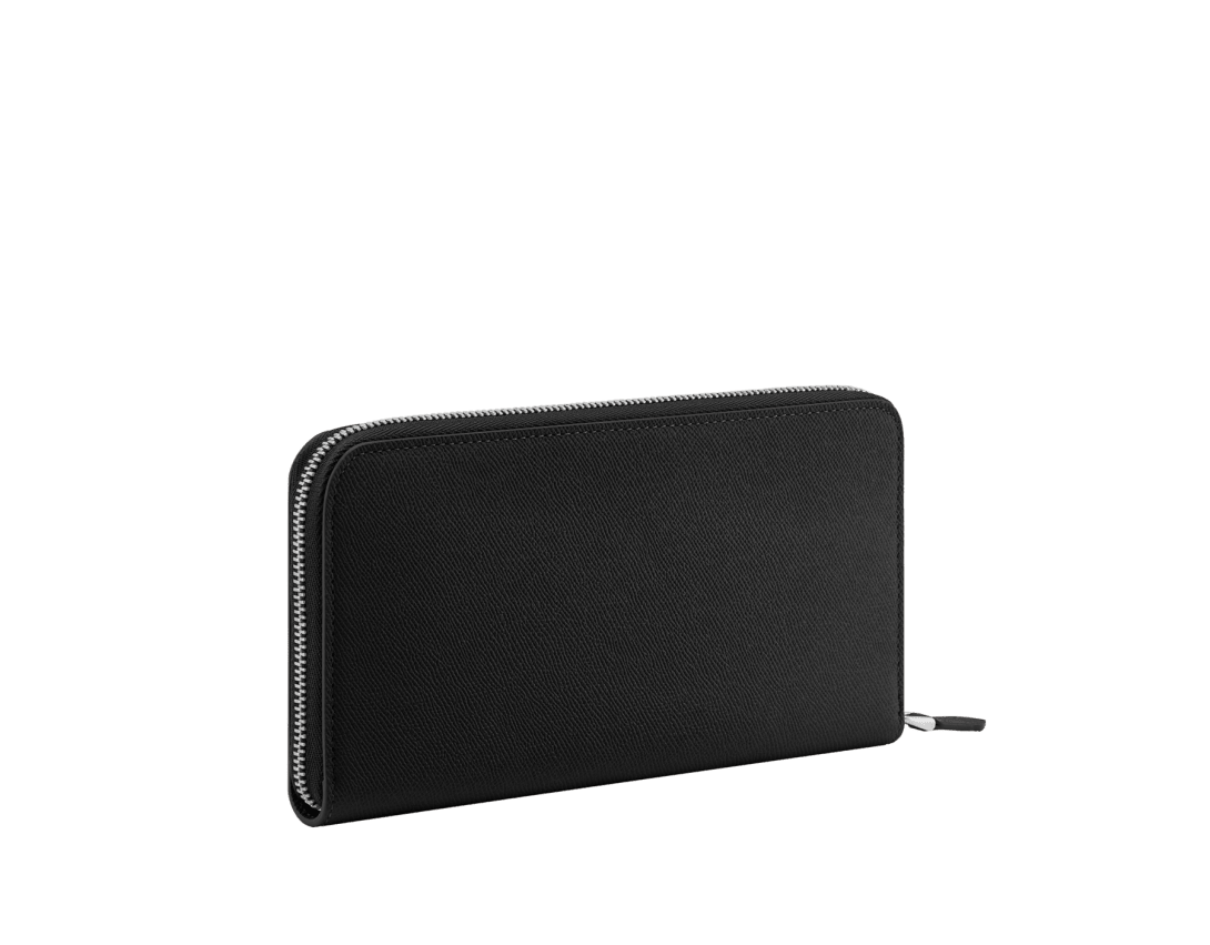 ブラック カーフレザー ブルガリ・ブルガリ マン ジップウォレット