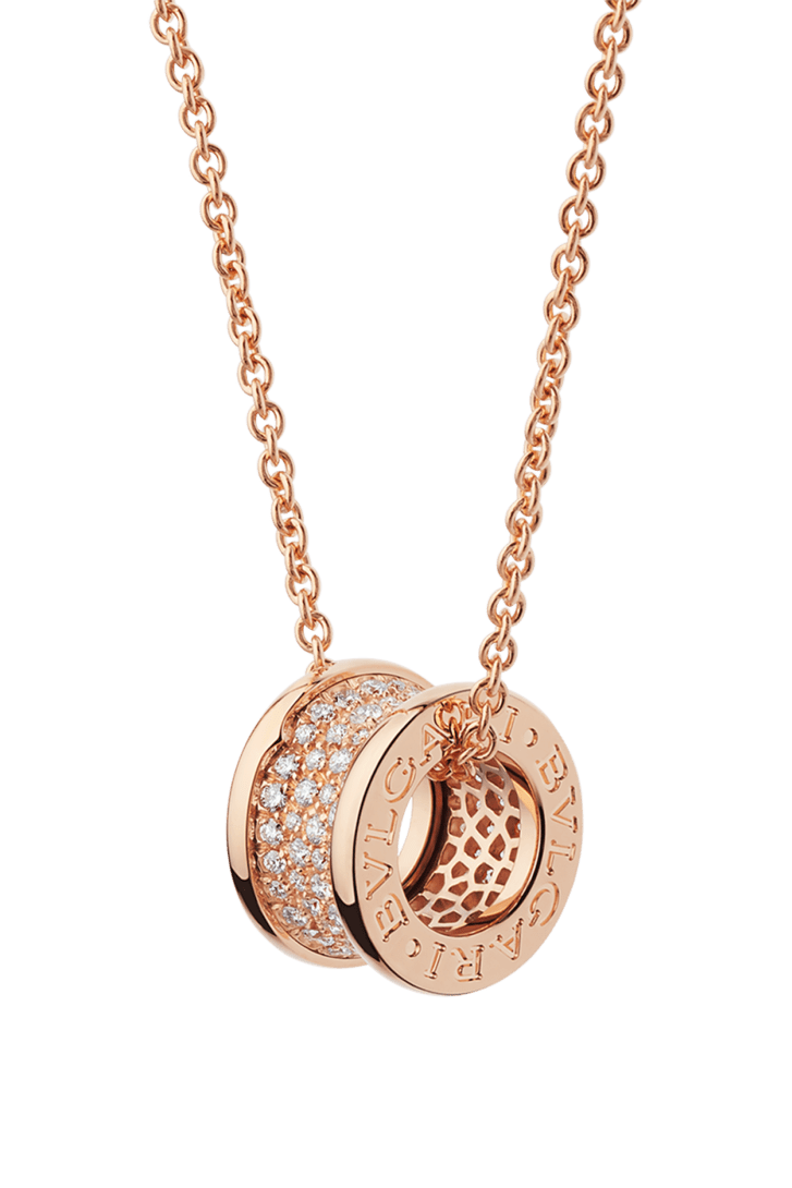 ピンクゴールド ビー・ゼロワン ネックレス に 0.87 カラット