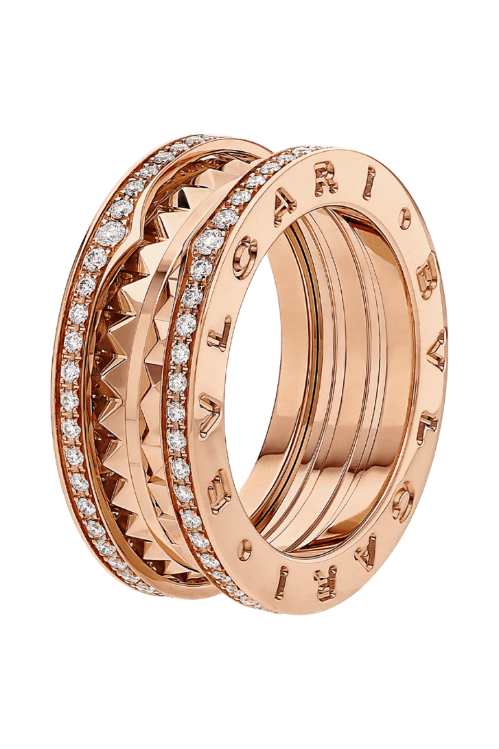 ピンクゴールド ビー・ゼロワン リング に 0.65 カラット ダイヤモンド