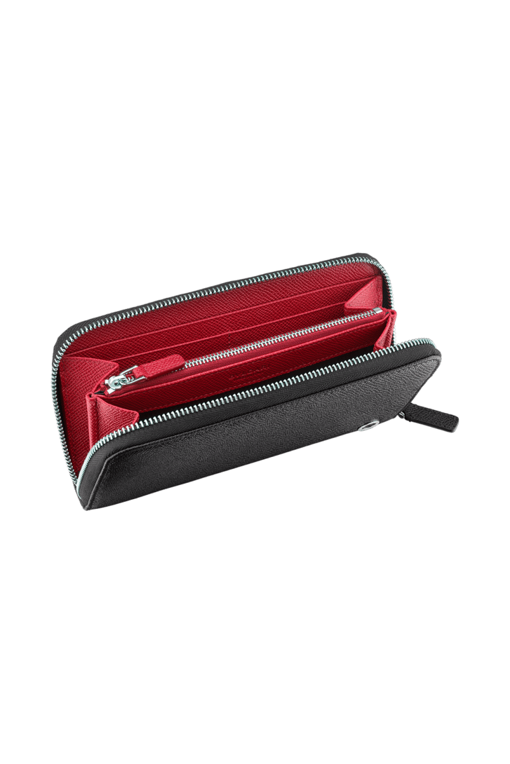 ブラック カーフレザー ブルガリ・ブルガリ マン ジップウォレット