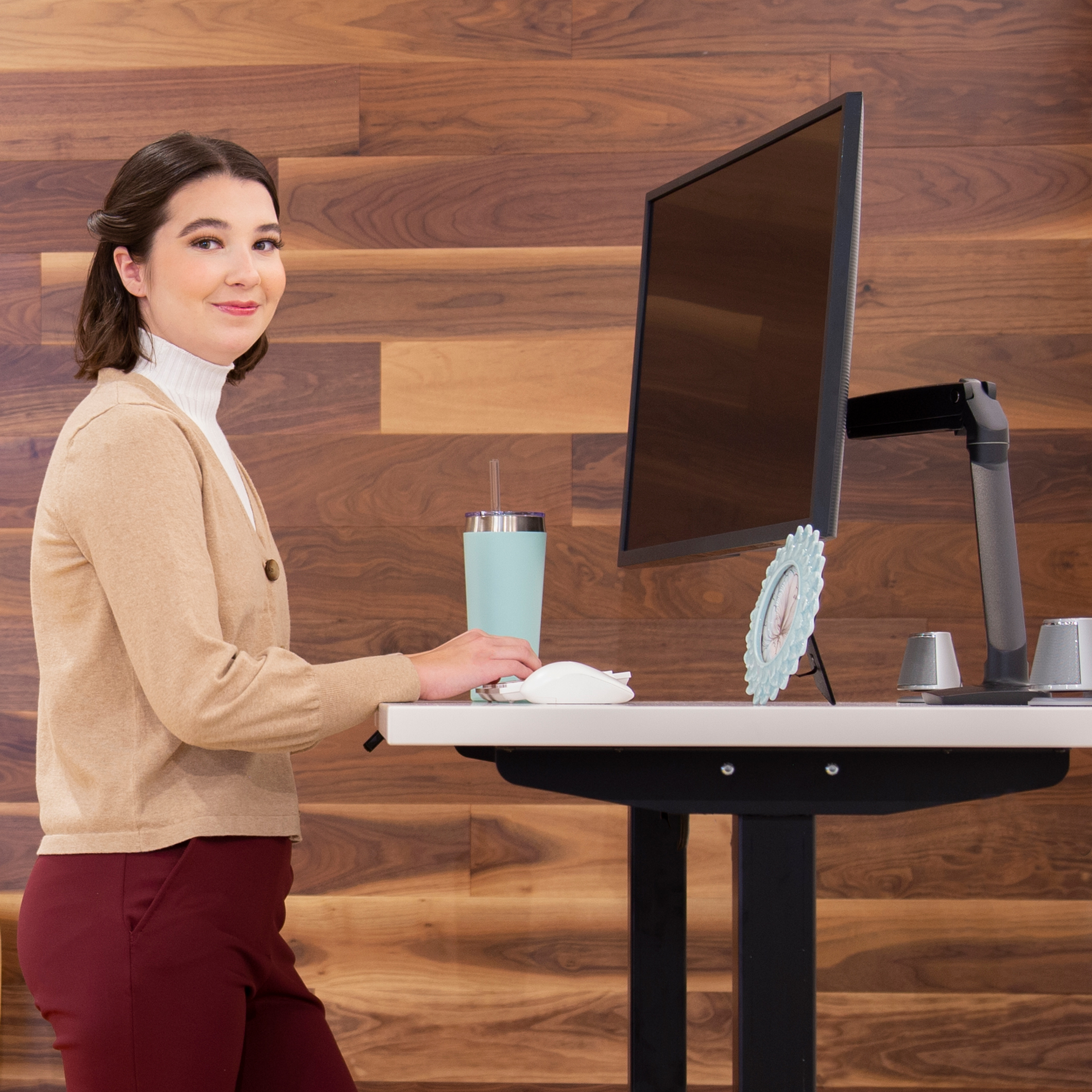 Desk Mounted Monitor Arm | Sleek Design and Solid Construction
