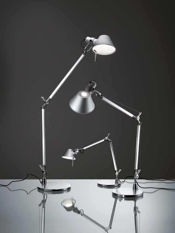 Artemide Tolomeo Basculante Lettura floor lamp, parchment diffuser