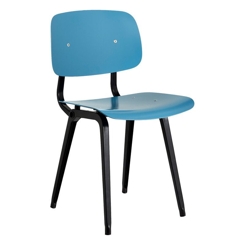 HAY Revolt chair, black - azure blue 3.0 | Finnish Design Shop