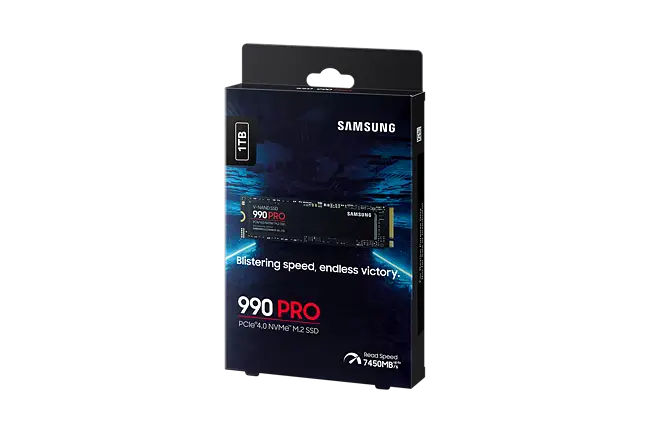 Samsung 990 PRO 1 TB Internal NVMe M.2 SSD - MZ-V9P1T0B/AM