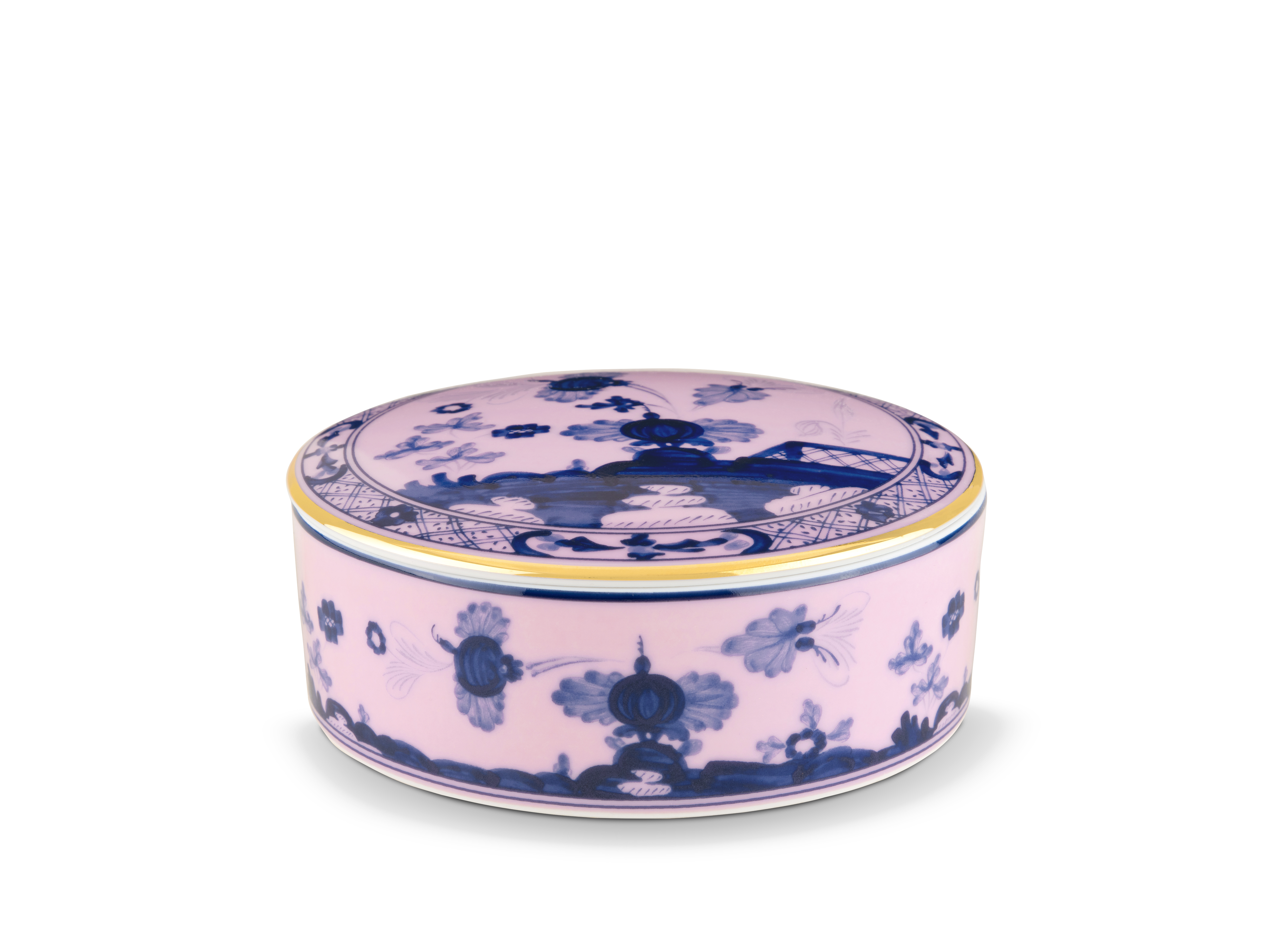 Azalea-pink porcelain trinket box | GINORI 1735
