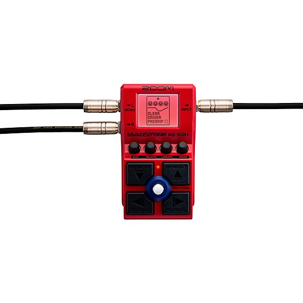 Zoom MS-60B+ MultiStomp Bass Effects Pedal Red | Guitar Center