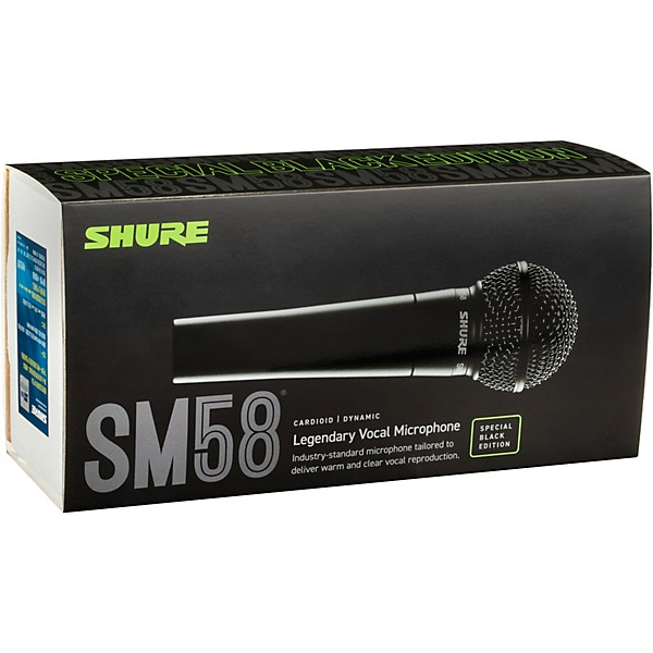 Shure SM58 Special Black Edition Cardioid Dynamic Wired Microphone