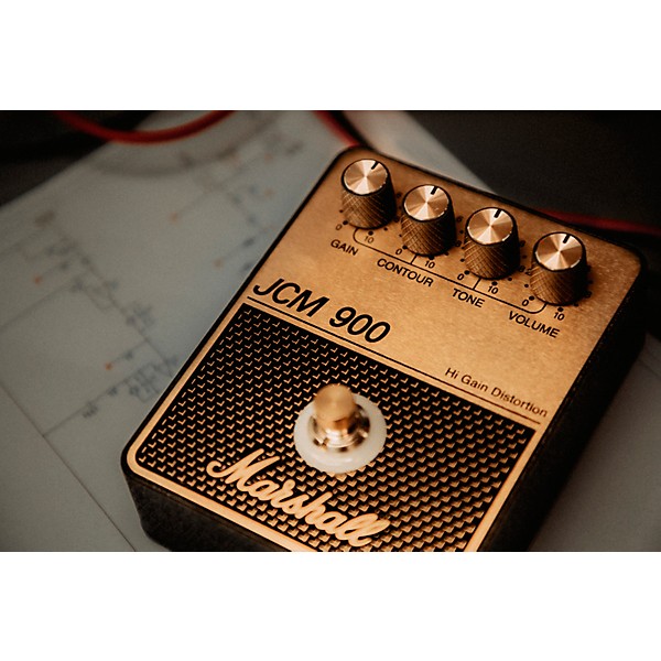 Marshall JCM900 Hi Gain Distortion Effects Pedal - Gold