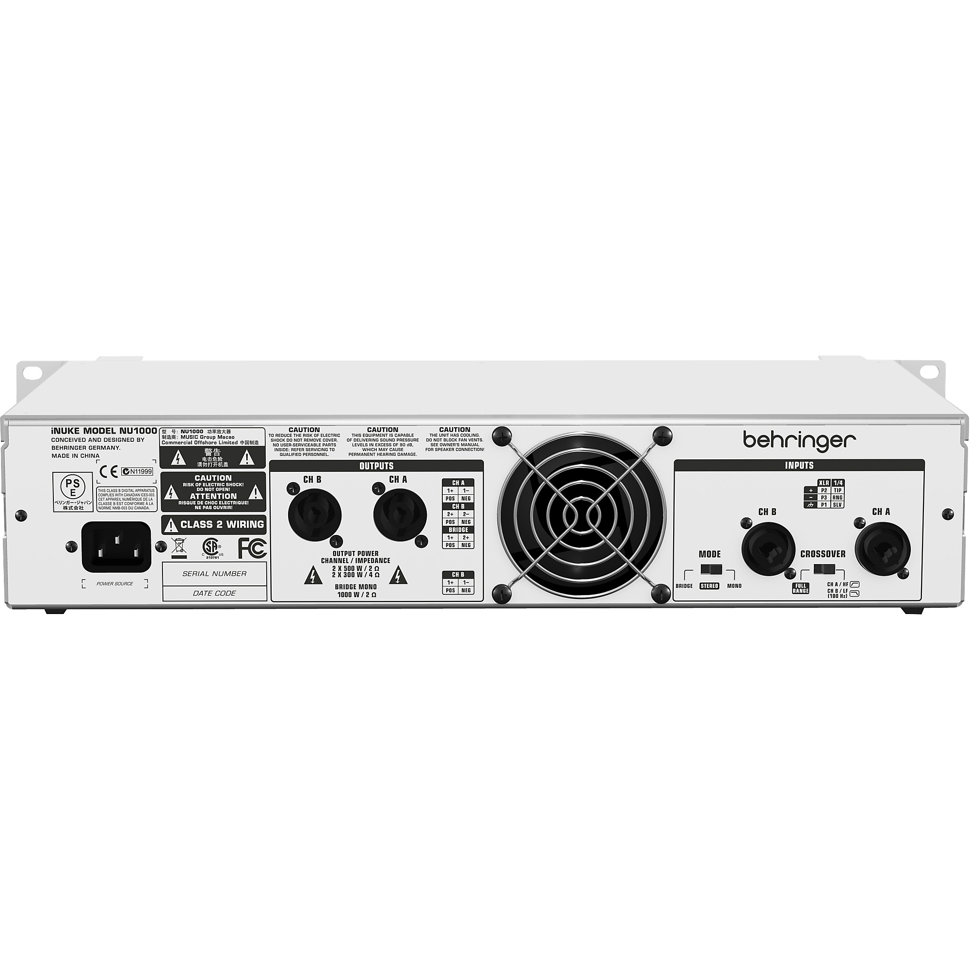 Restock Behringer iNUKE NU1000 Power Amp | Guitar Center