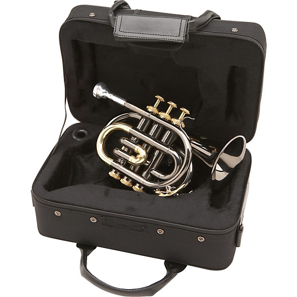 Open Box Allora MXPT-5801-BK Black Nickel Series Pocket Trumpet