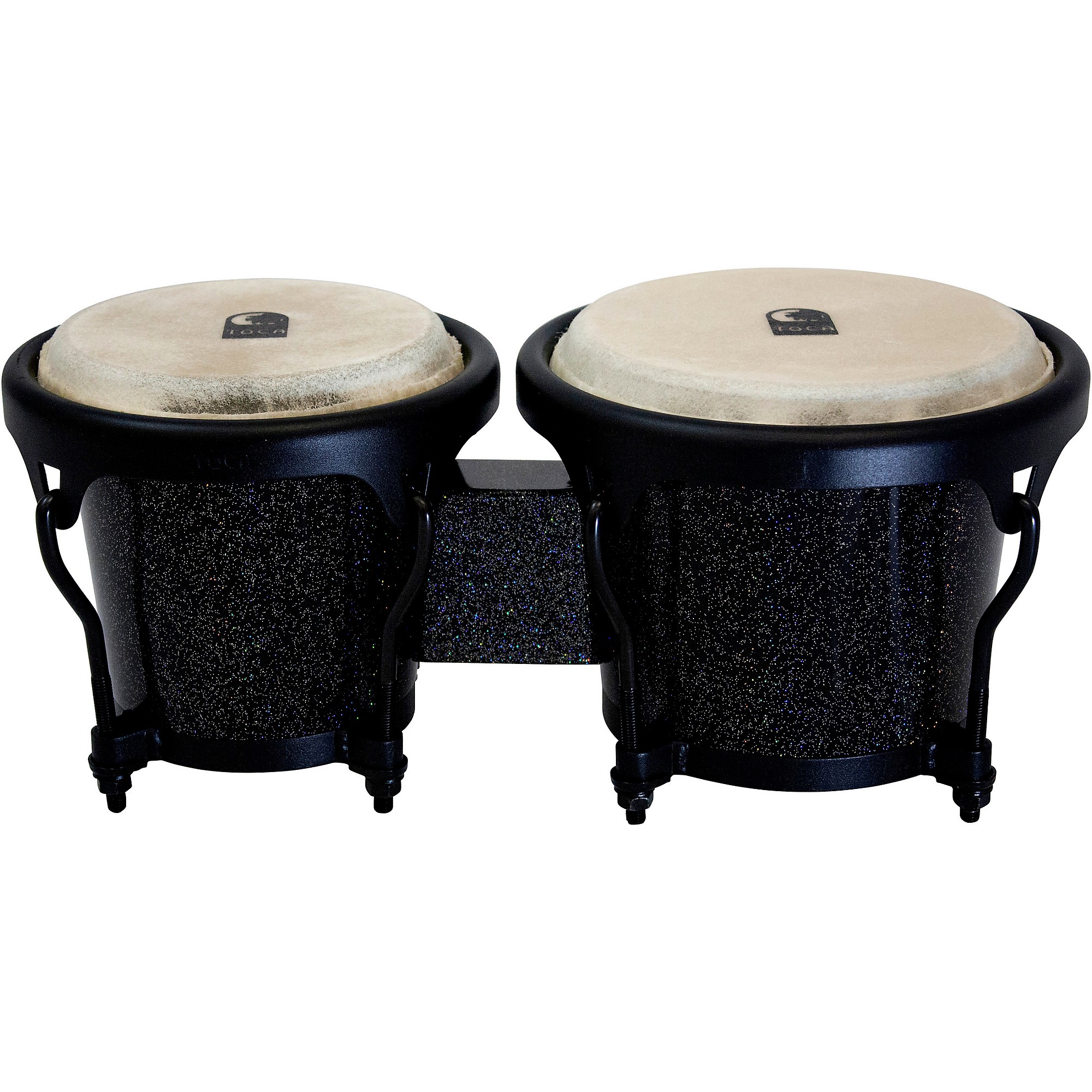 Toca Player's Series Black Sparkle Wood Bongos 6 and 7 in. Black