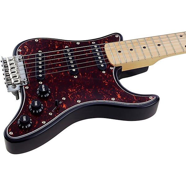 Traveler Guitar Travelcaster Deluxe Electric Guitar Black Gloss