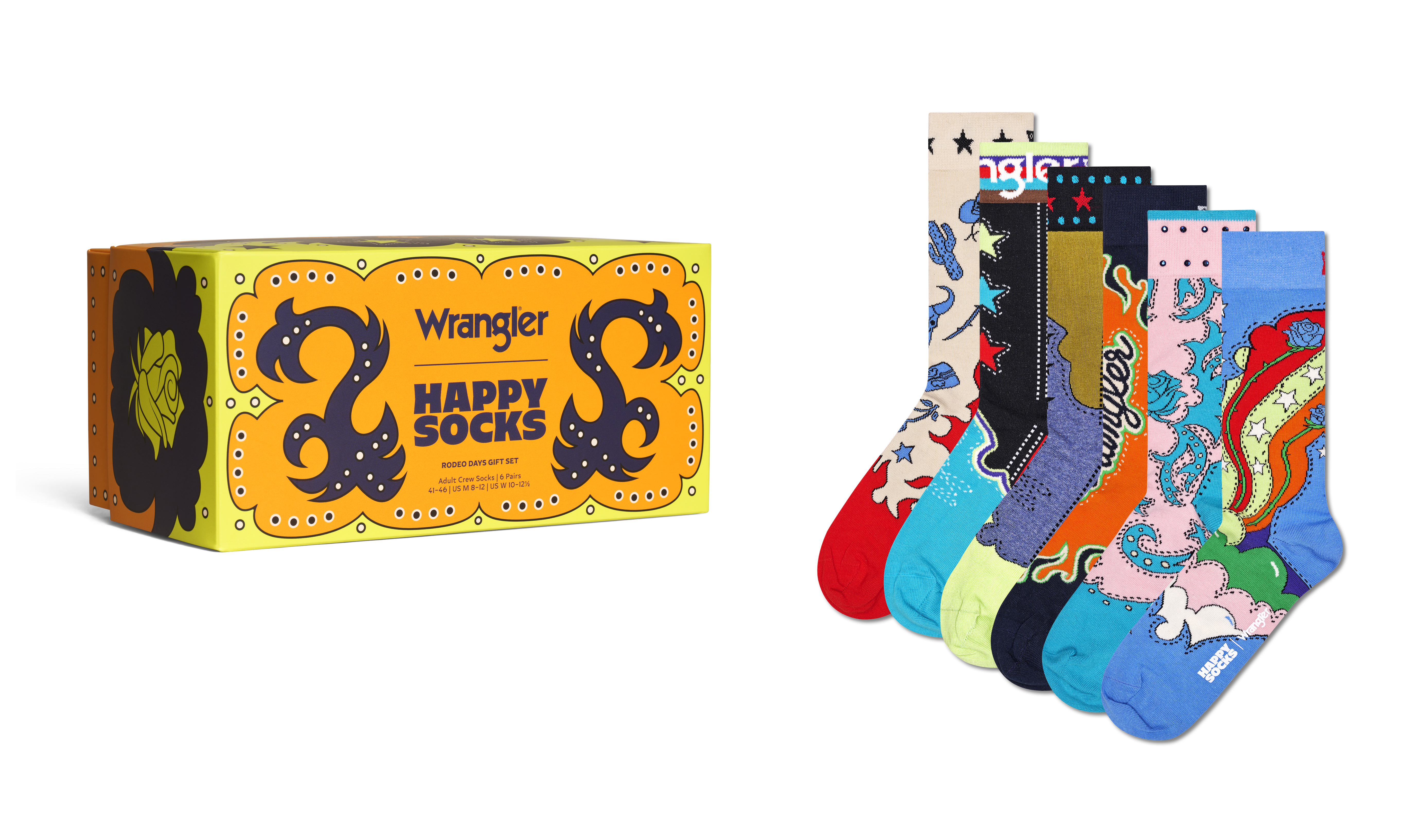 Orange Wrangler 6-Pack Rodeo Days Gift Set | Happy Socks US
