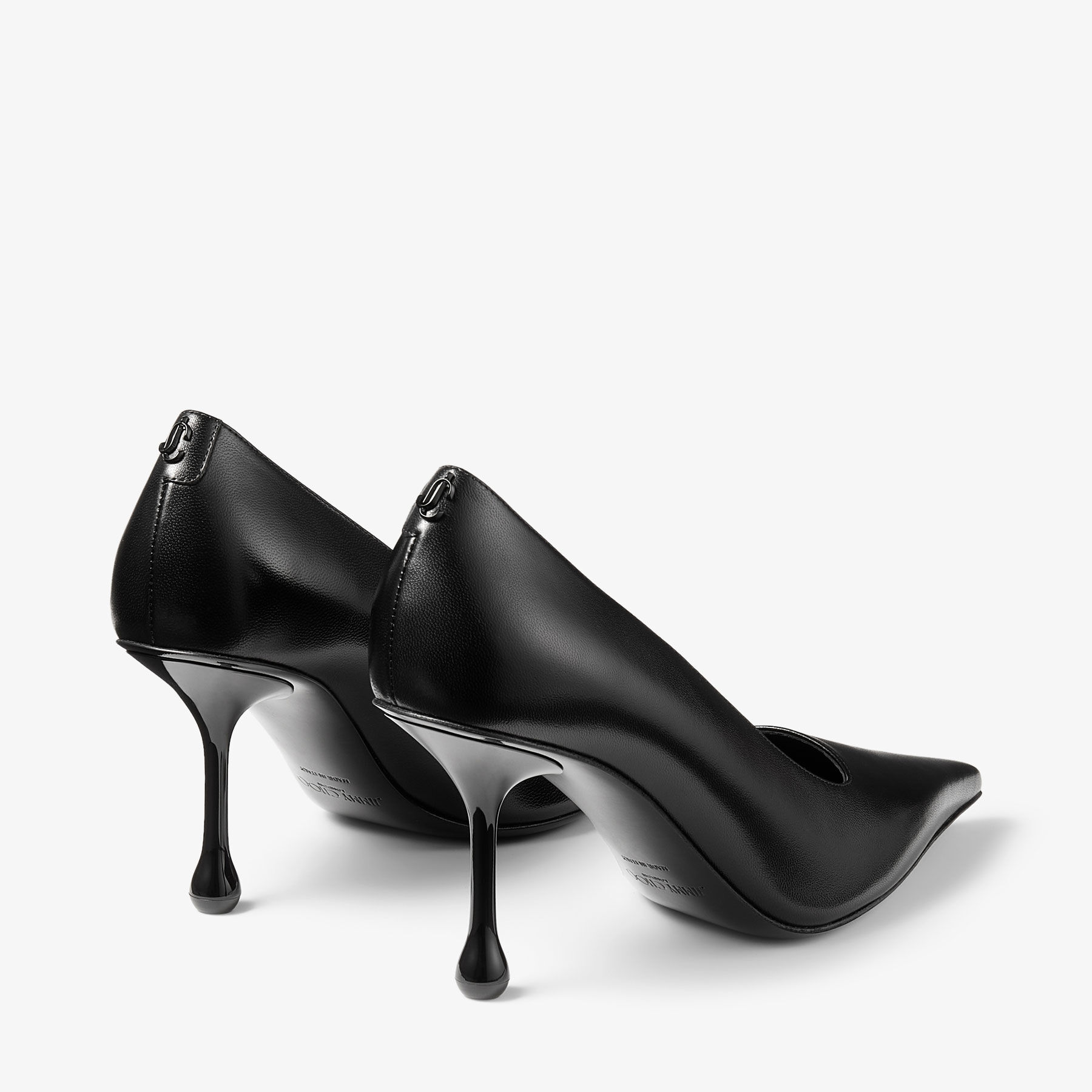 Ixia 80 | Black Nappa Leather Pumps | JIMMY CHOO