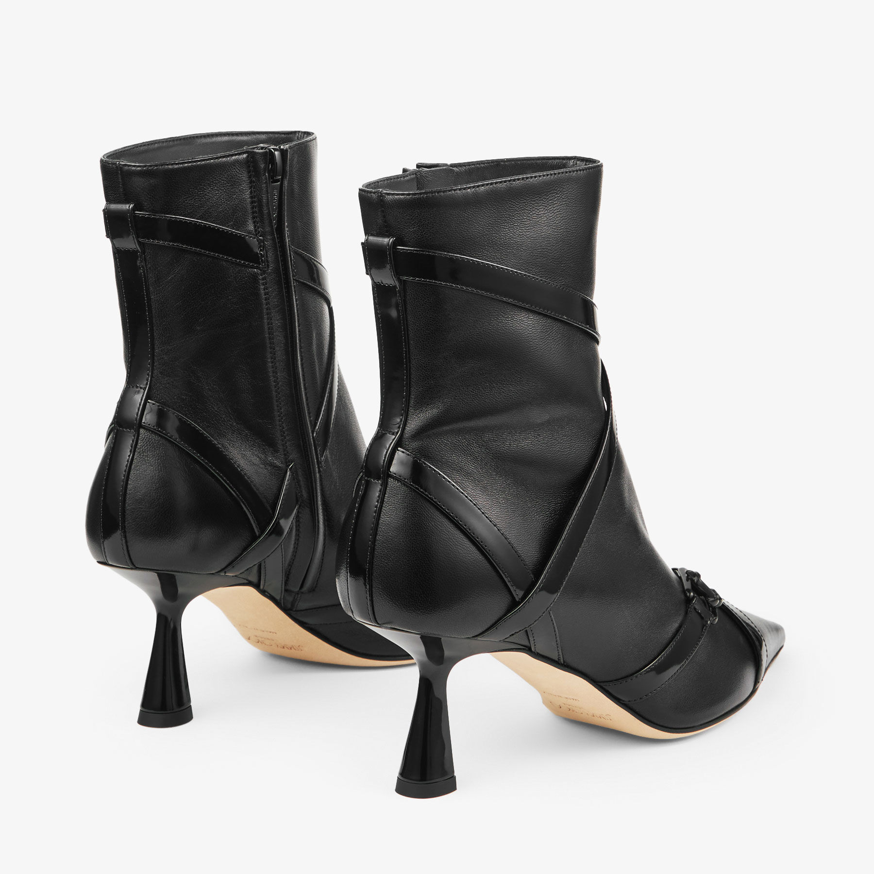 ジェミマ アンクルブーツ 65｜ブラック レザー・アンクルブーツ