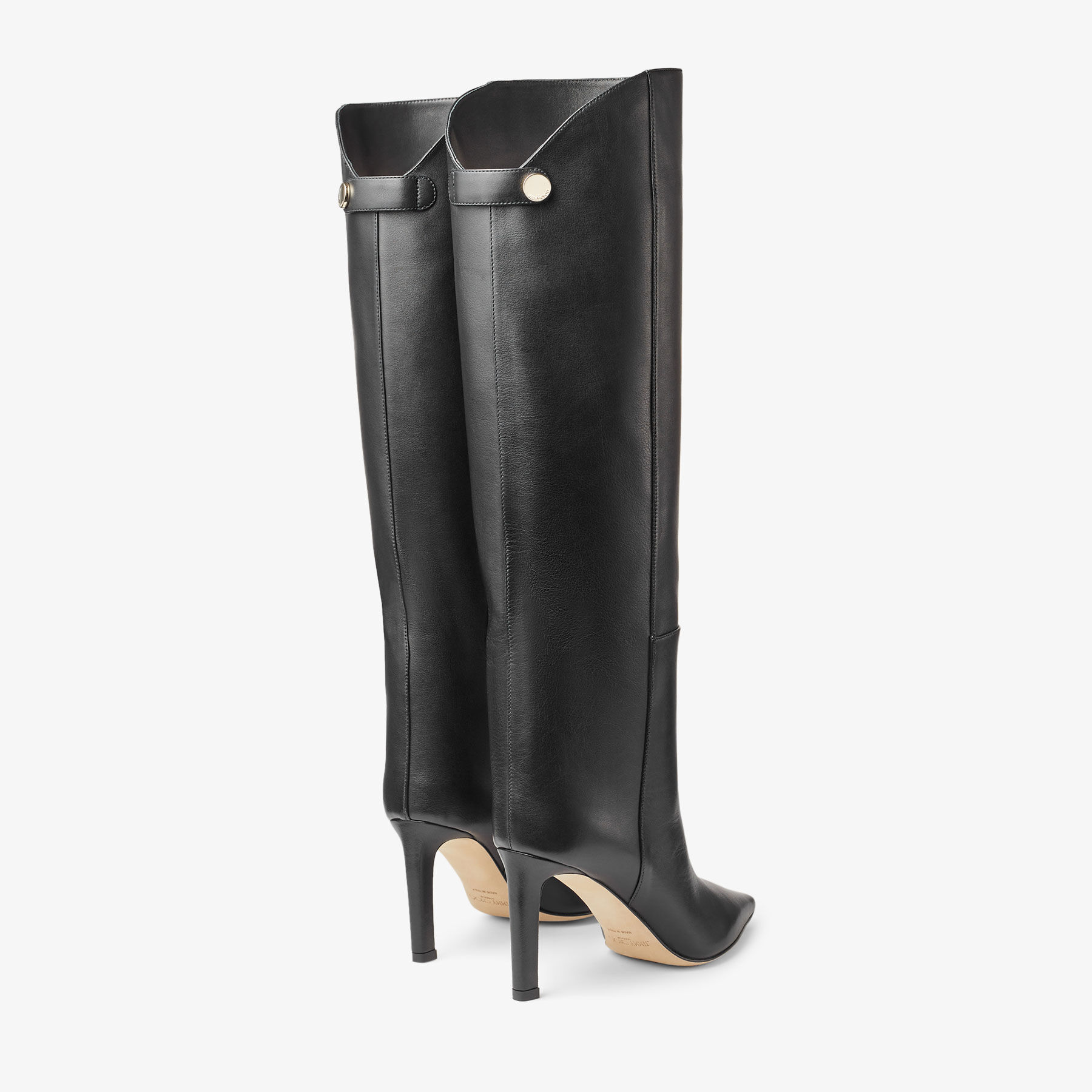 ALIZZE KB 85 | Black Smooth Leather Knee-High Boots | Autumn