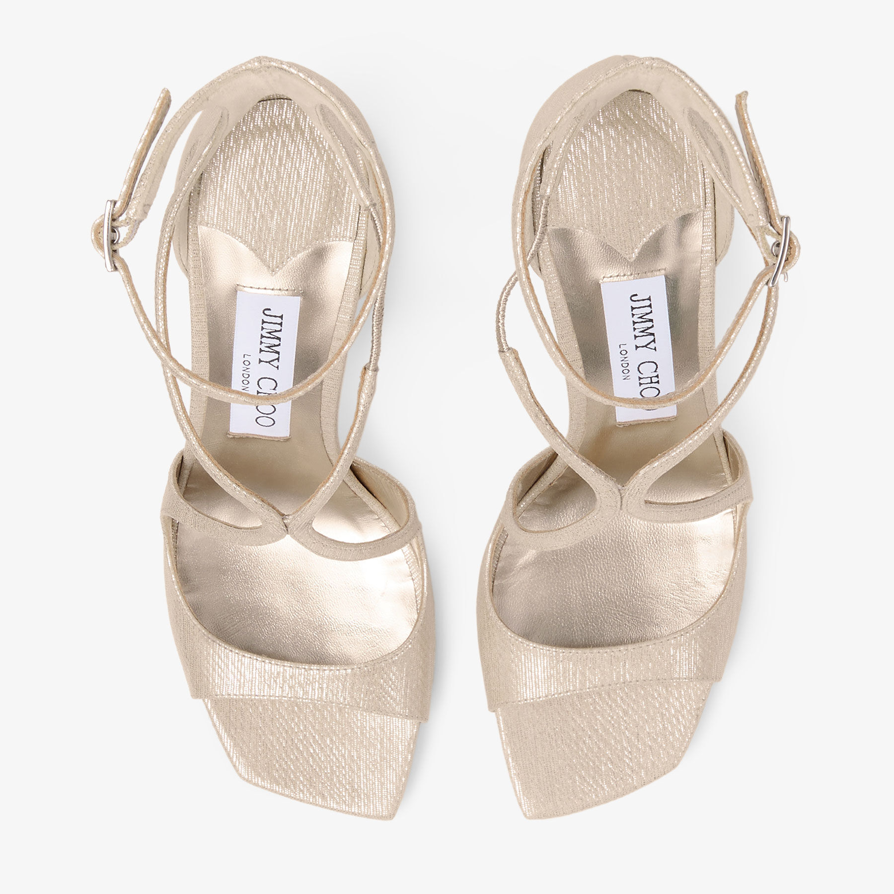 Azia 95 | Gold Metallic Leather Sandals | JIMMY CHOO US