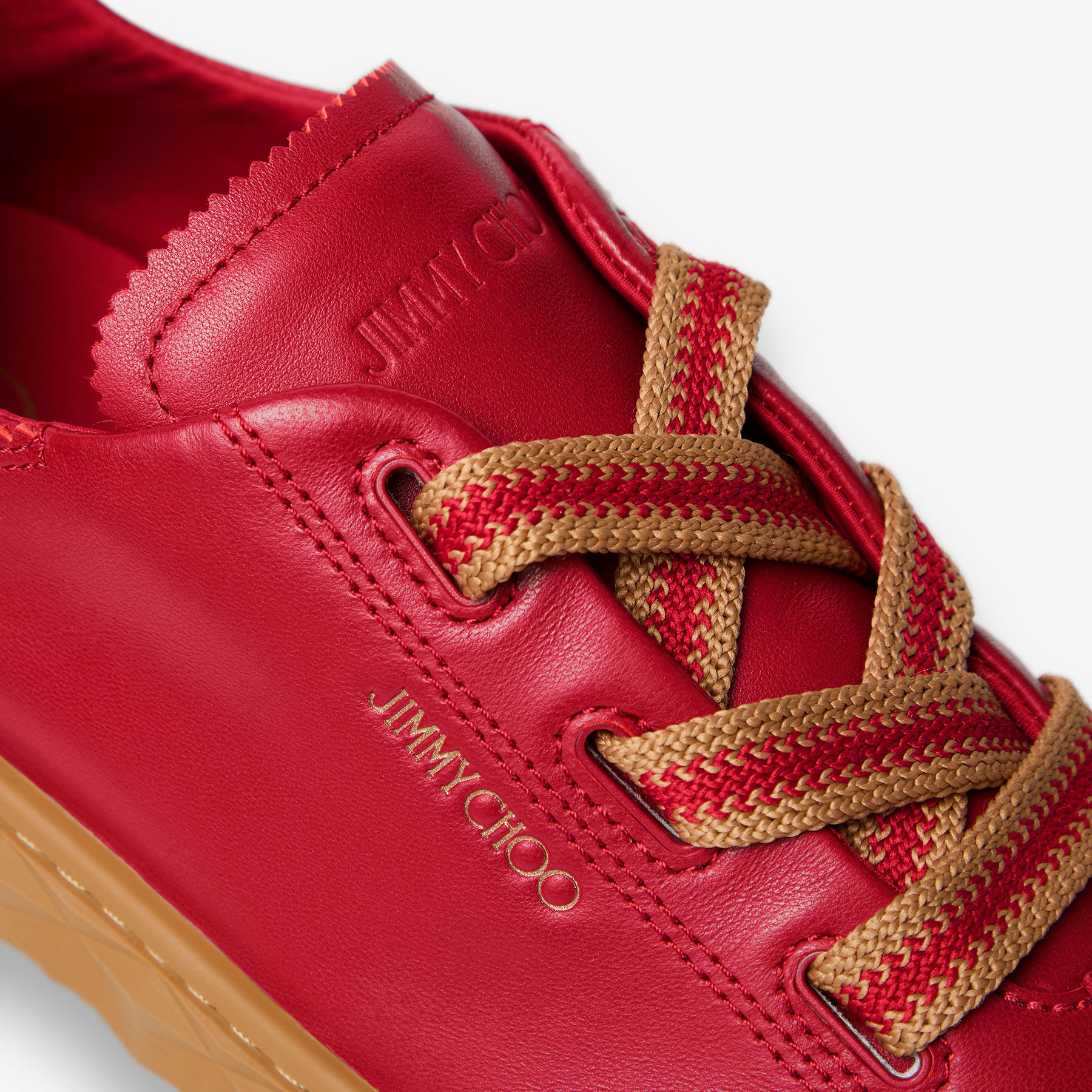 Diamond Light Flex/F | Ruby Red Leather Trainers | JIMMY CHOO