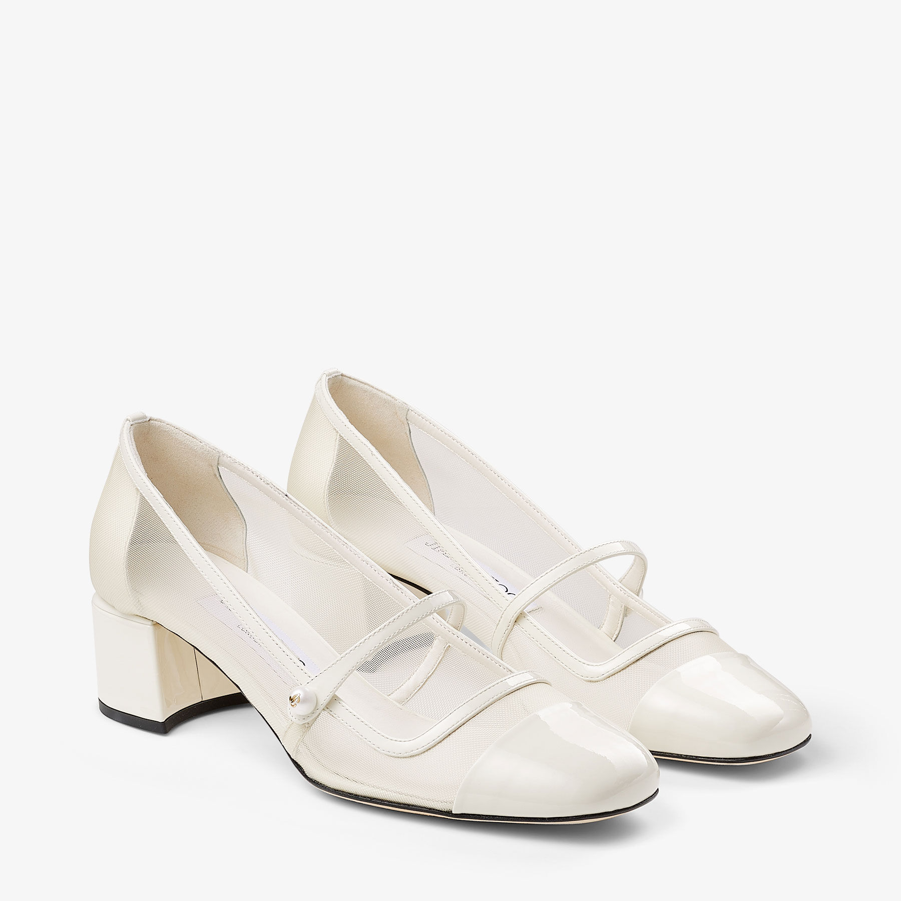 Elisa 45 | Latte Patent and Mesh Pumps | New Collection | JIMMY