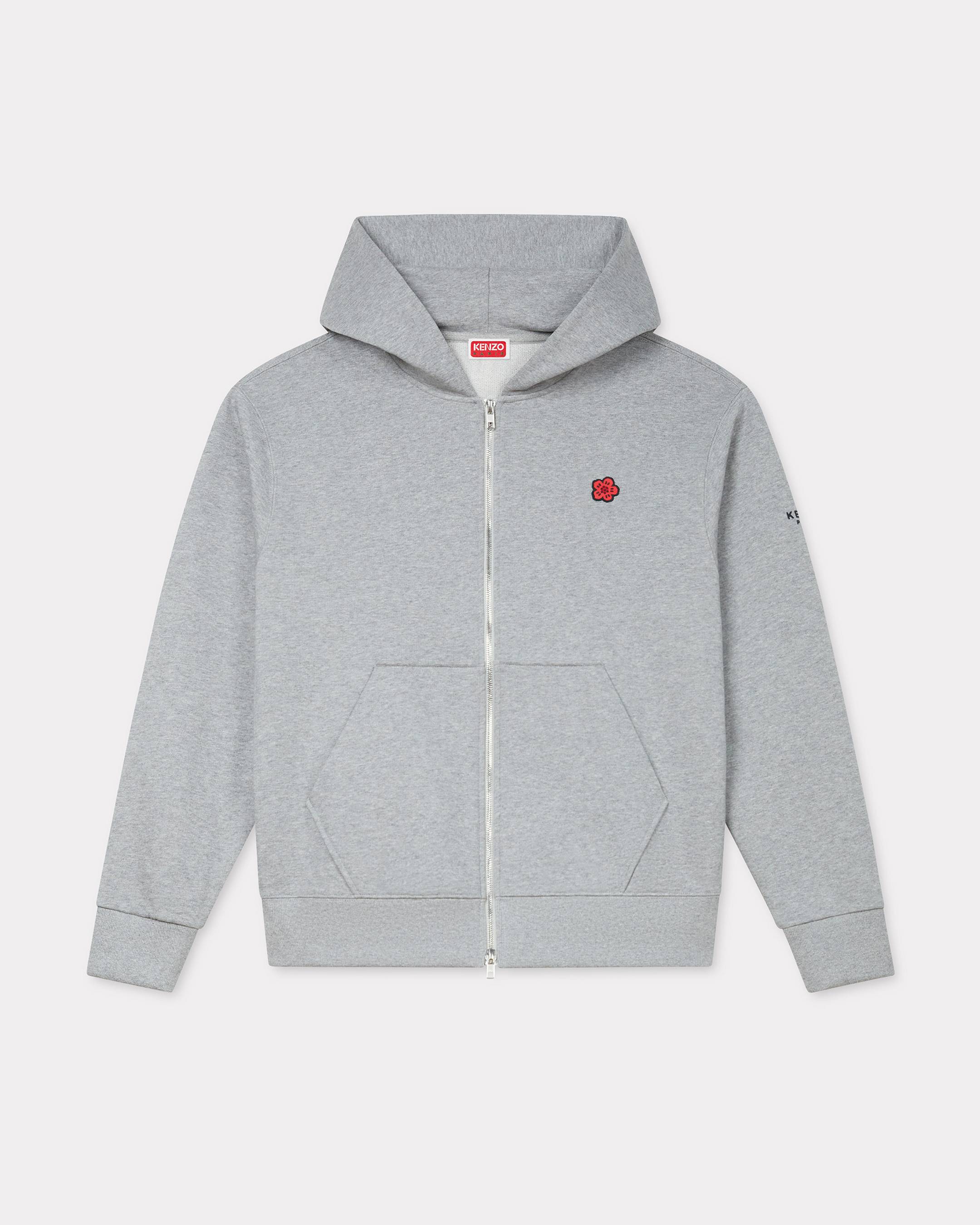 Boke Flower' embroidered zipped hoodie in cotton | Men's | KENZO