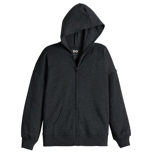 Girls 7-16 SO® Oversized Zip-Front Hoodie in Regular & Plus Size