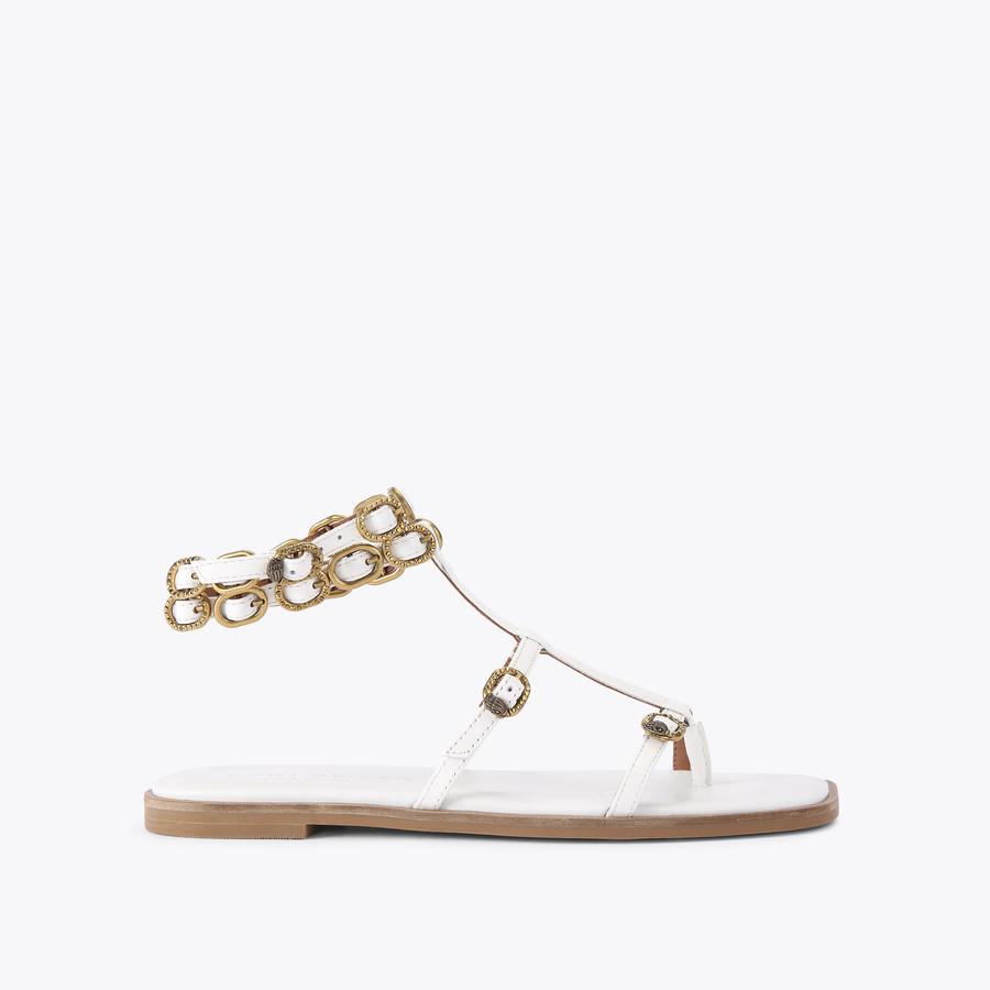 Regent White Gladiator Sandals Women's | Kurt Geiger