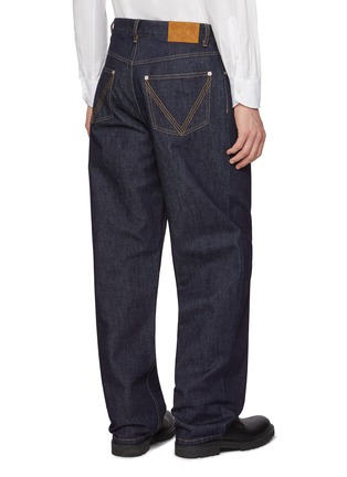 BOTTEGA VENETA | Dark Wash Intrecciato Patch Jeans | Men | Lane