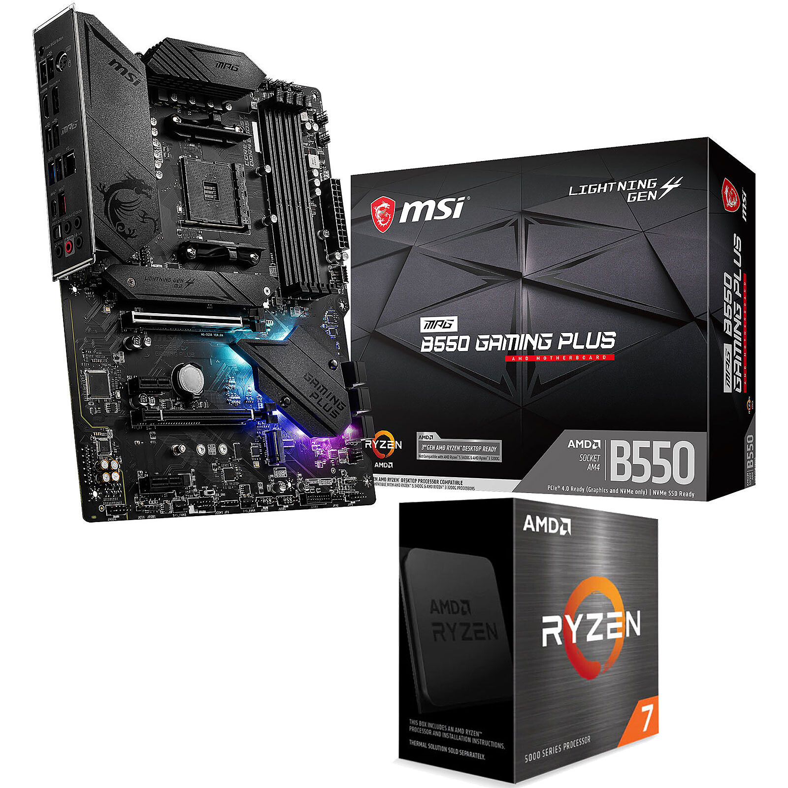 AMD Ryzen 7 5800X MSI MPG B550 GAMING PLUS PC Upgrade Bundle