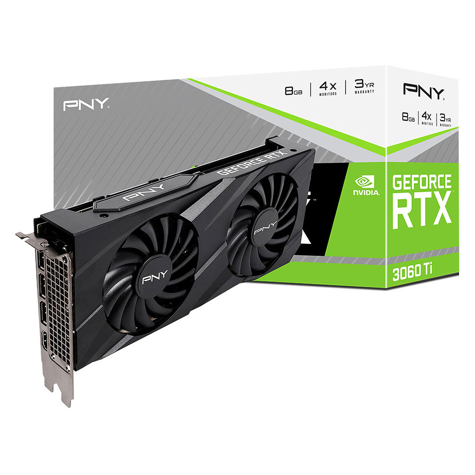 PNY GeForce RTX 3060 Ti 8GB VERTO Dual Fan LHR - Graphics card