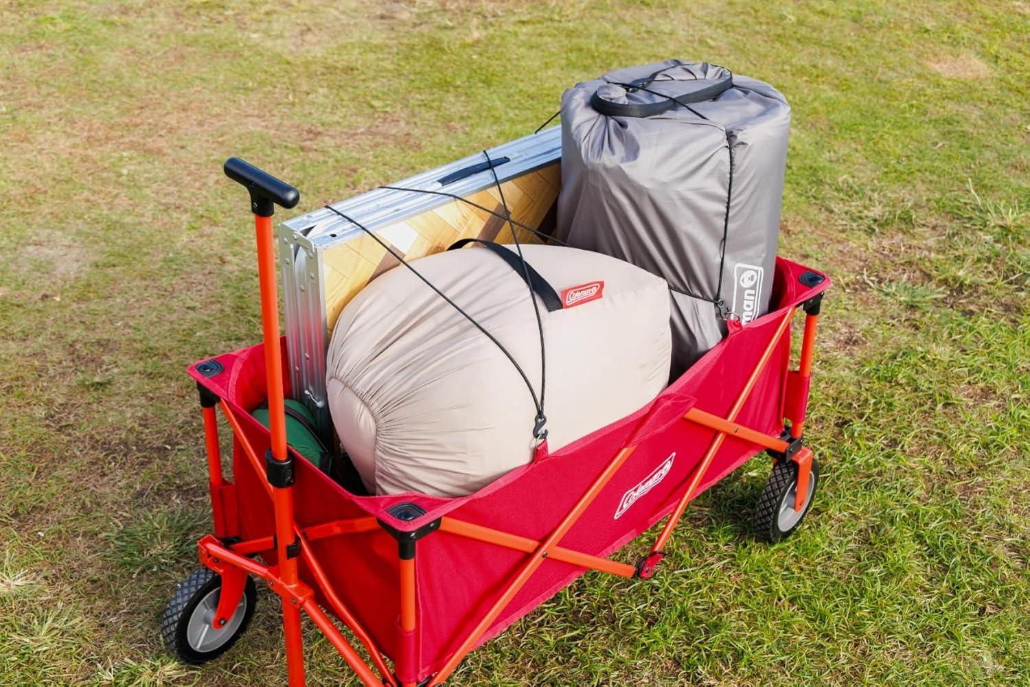 憧れの｢ゴロゴロ｣と公園へ。コールマンのキャリーカートに荷物を詰めて