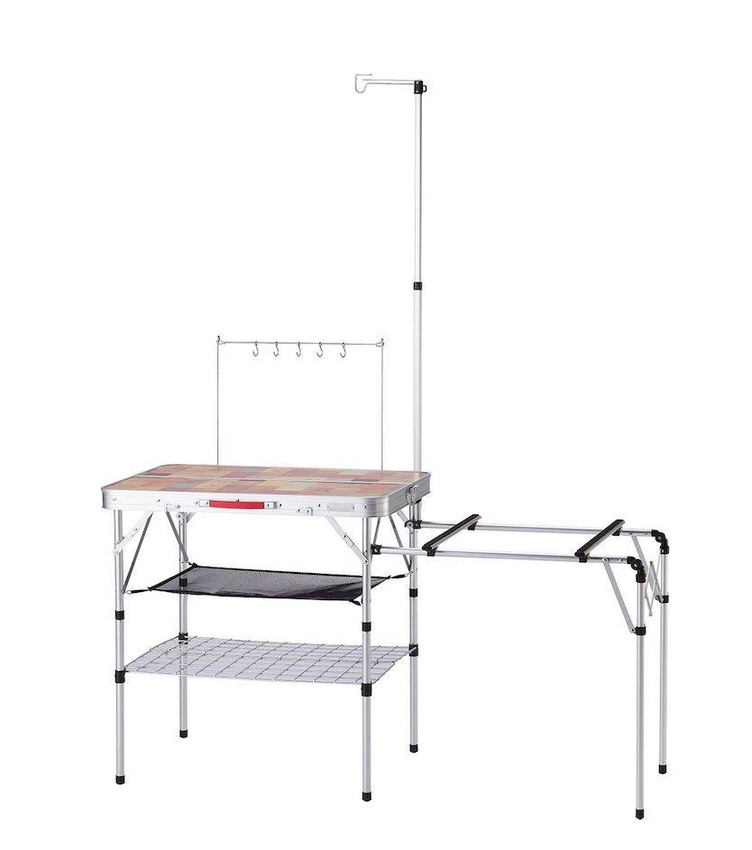 コールマンの折りたたみテーブルを開くとそこには「キッチン」が…って