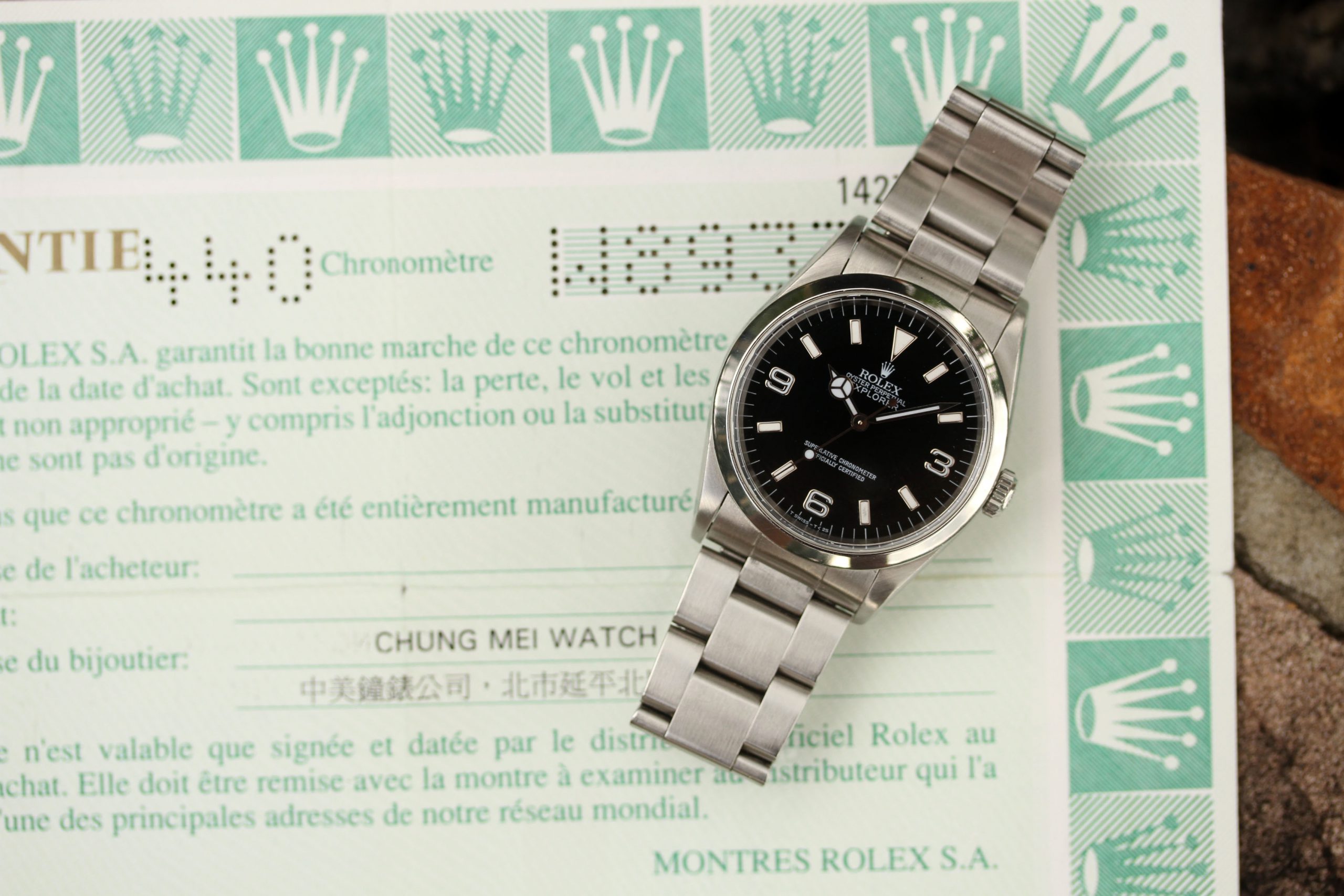 1994 Rolex Explorer 1 ref. 14270 “36mm, Tritium Dial, Papers